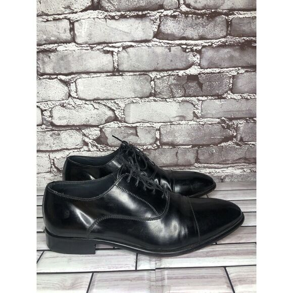 Lottusse 1877 Black Leather Derby Cap Toe Lace Dress Shoes Men Sz 7.5M US/41EU main image 8